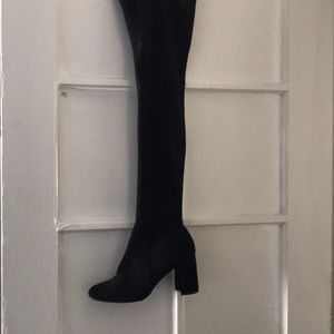Faux Suede Thigh High Boots